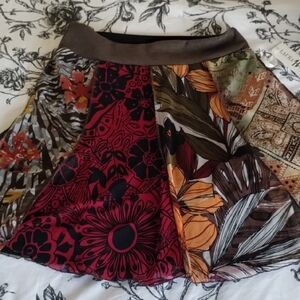 Multicolor Patchwork Skirt